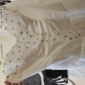 Elegant White Dress with Sequin Details